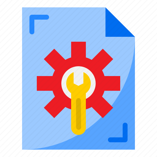 File, gear, help, service, support icon - Download on Iconfinder