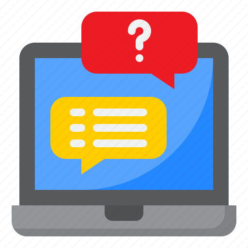Help, laptop, message, question, support icon - Download on Iconfinder