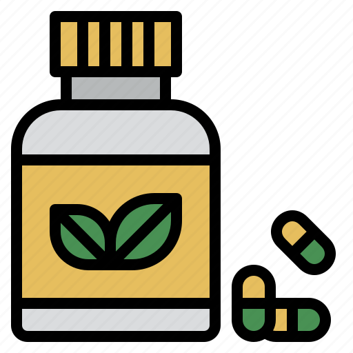 Bottle, capsule, herb, spice, healthy icon - Download on Iconfinder