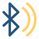 bluetooth, connection, mobile, network, on