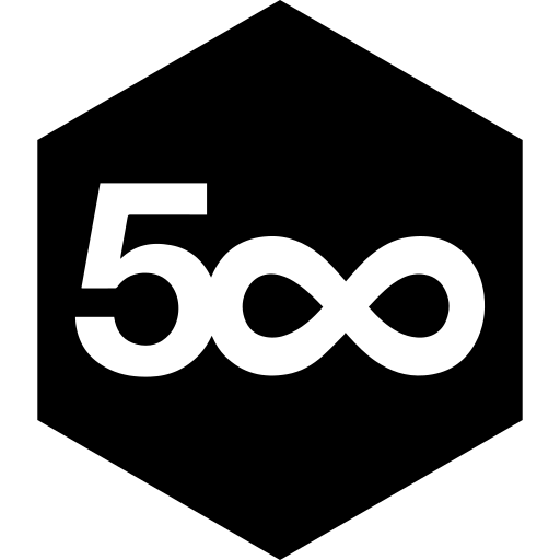 500, hexagon, media, pixel, social icon - Free download