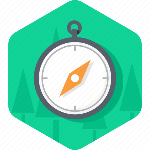 Compass, geolocation, location, navigation, tree icon - Download on Iconfinder