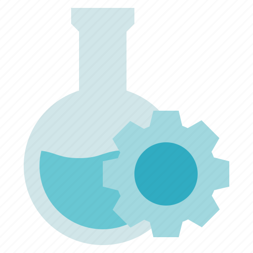 Biology, science, medical, bioengineering, gear, flask icon - Download on Iconfinder