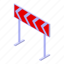 road, barrier, isometric