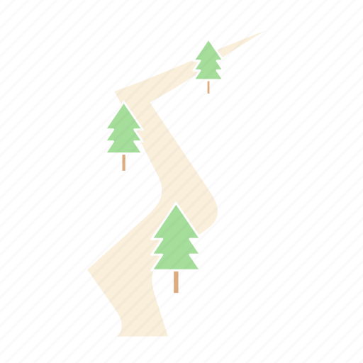 Road, aerial view, highway, curve, journey, tree, nature icon - Download on Iconfinder