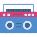 boombox, taperecorder, audio, cassette, music, stereo, icon