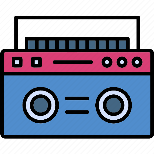 Boombox, taperecorder, audio, cassette, music, stereo, icon icon - Download on Iconfinder