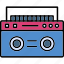 boombox, taperecorder, audio, cassette, music, stereo, icon 