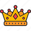 crown, accessory, equipment, king, kingdom, princess, queen, icon 
