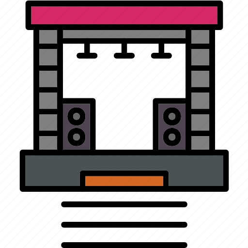 Stage, concert, edm, festival, icon icon - Download on Iconfinder