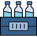 water, bottles, bottle, beverage, drink, glass, icon