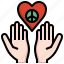 love, heart, hand, hippies, peace 