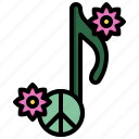 music, flower, peace, note, song