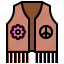 vest, clothing, peace, hippies, flower 