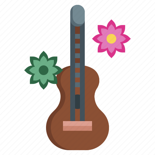 Guitar, music, multimedia, acoustic, string, instrument, flower icon - Download on Iconfinder