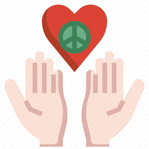 Love, heart, hand, hippies, peace icon - Download on Iconfinder