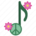 music, flower, peace, note, song 