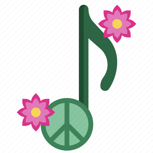 Music, flower, peace, note, song icon - Download on Iconfinder