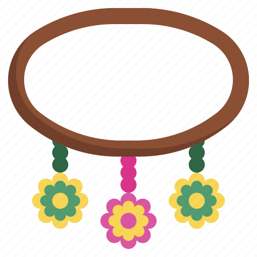 Necklace, jewel, accessories, jewelry, hippies, flower icon - Download on Iconfinder