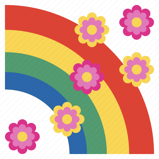 Rainbow, cultures, weather, hippies, flower icon - Download on Iconfinder