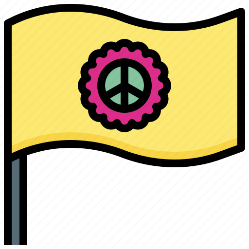 Flag, miscellaneous, hippies, peace icon - Download on Iconfinder