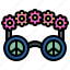glasses, funny, hippies, flower, mustache 