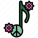 music, flower, peace, note, song 