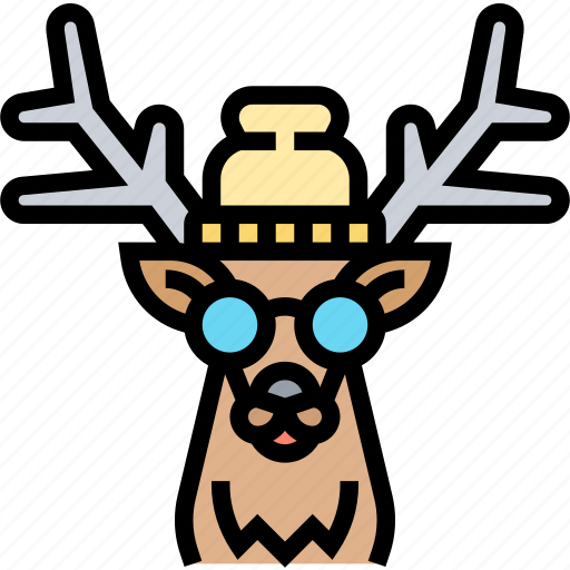 Deer, stag, animal, winter, wild icon - Download on Iconfinder