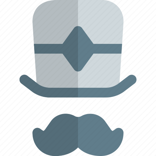 Hat, moustache, fashion, style icon - Download on Iconfinder