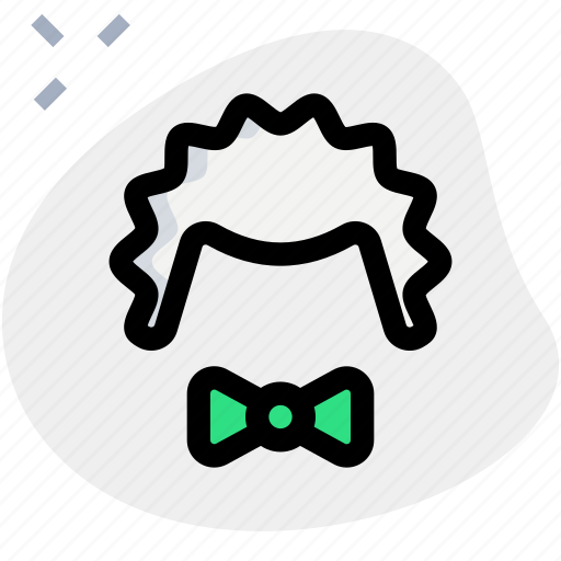 Curly, hair, bowtie, style icon - Download on Iconfinder