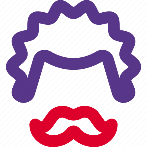 Curly, hair, moustache, style icon - Download on Iconfinder