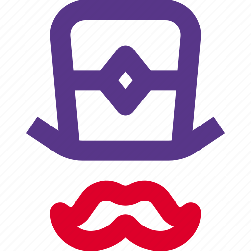 Hat, moustache, fashion, style icon - Download on Iconfinder