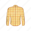 cartoon, checkered, cloth, kilt, plaid, shirt, textile 