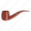 cartoon, full, logo, old, pipe, smoke, smoking pipe 