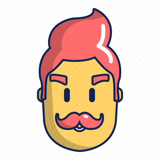 Cartoon, face, fashion, hand, hipster, logo, man icon - Download on Iconfinder