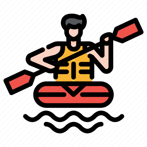 Adventure, boat, extreme, kayak, rafting, river, water icon - Download on Iconfinder