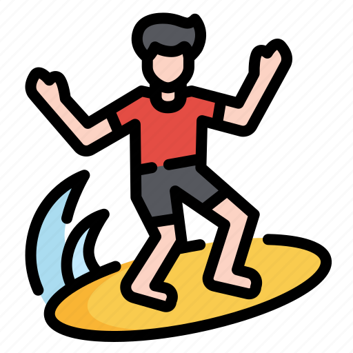 Beach, summer, surf, surfboard, surfing, vacation, wave icon - Download on Iconfinder