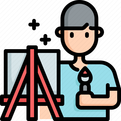 Painting, paint, drawing, design, hobby, free time, activity icon - Download on Iconfinder