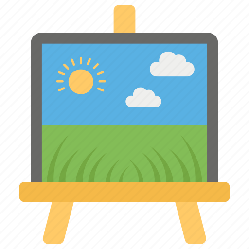 Painting, painting field, painting presentation, photo frame, scenery icon - Download on Iconfinder