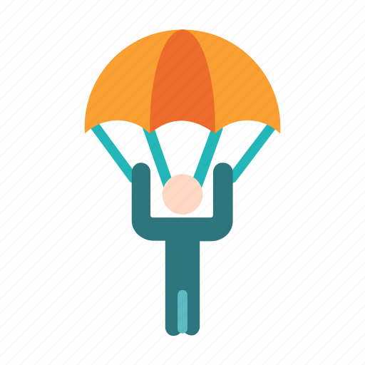 Hobby, man, parachute, paragliding, rescue icon - Download on Iconfinder