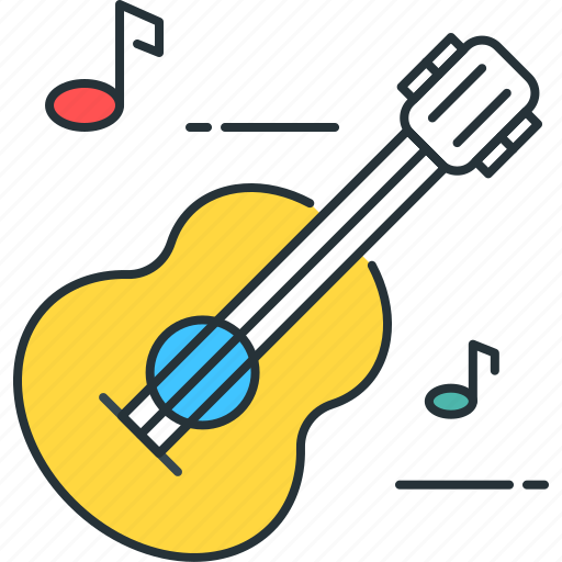 Guitar, music, notes, playing guitar, playing music icon - Download on Iconfinder