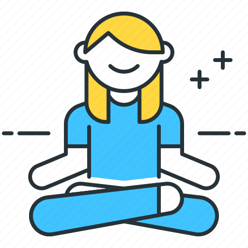 Meditation, concentration, girl, relaxation icon - Download on Iconfinder