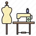 dressmaker, tailor, figure, sewing, machine, hobby, career 