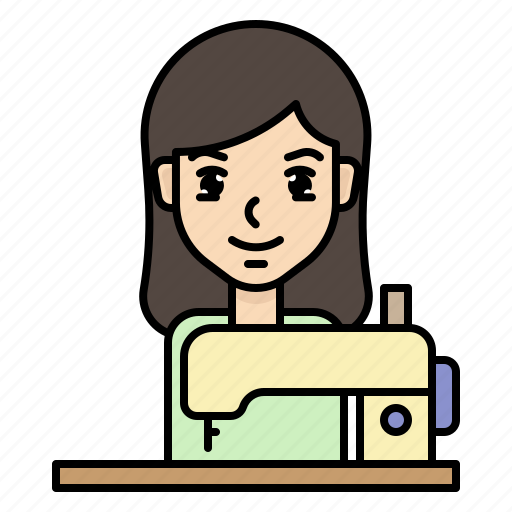 Tailor, dressmaker, avatar, woman, hobby, career icon - Download on Iconfinder