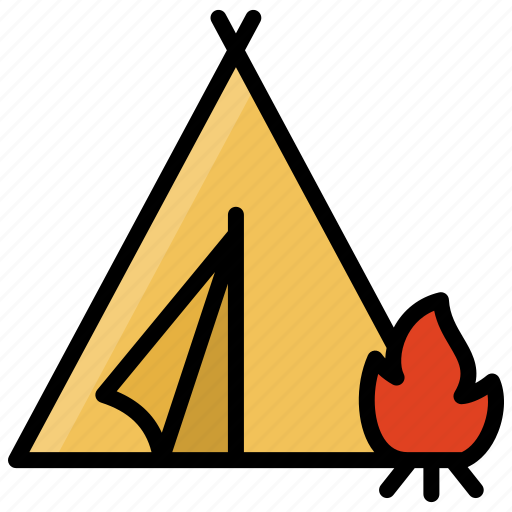 Hobbies, camp, adventure, campfire, hiking, tent icon - Download on Iconfinder