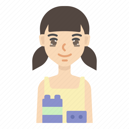 Block, builder, puzzle, player, woman, girl, avatar icon - Download on Iconfinder