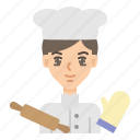 chef, cook, bakery, woman, avatar, food 