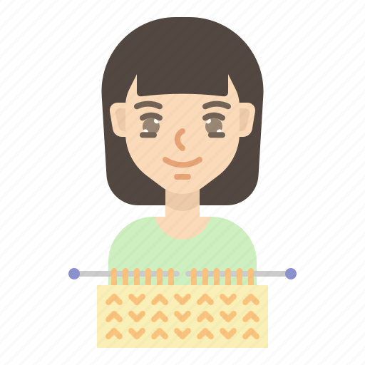 Knitting, avatar, woman, stitch, hobby, career icon - Download on Iconfinder