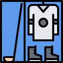 hockey, locker, player, room, sport, uniform