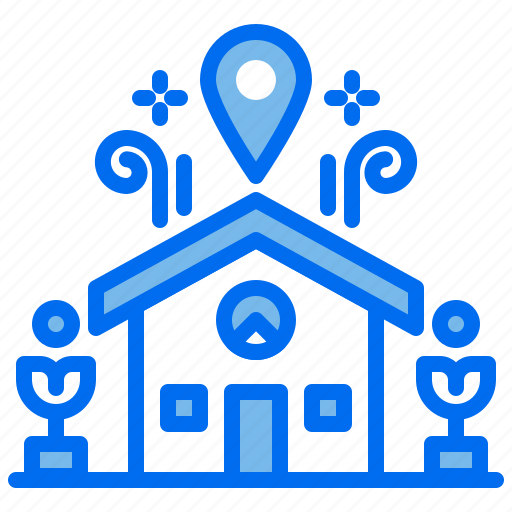 Home, house, hut, location, navigation, pin icon - Download on Iconfinder